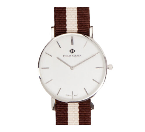 parker watches navy cardiff silver