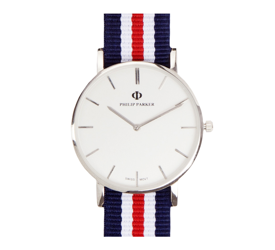 Navy Sydney Watch Silver Philip Parker Watches