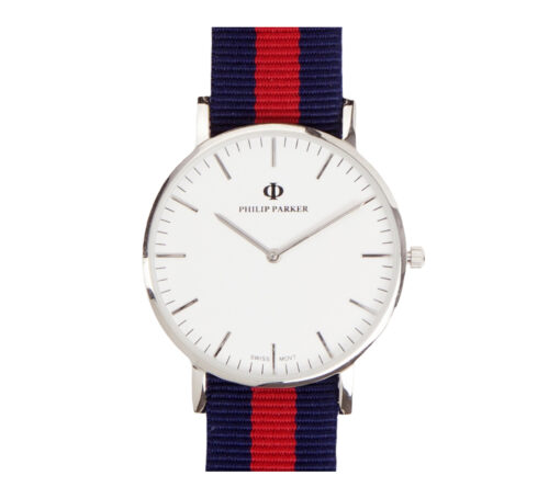 parker watches navy victoria silver eggshell white