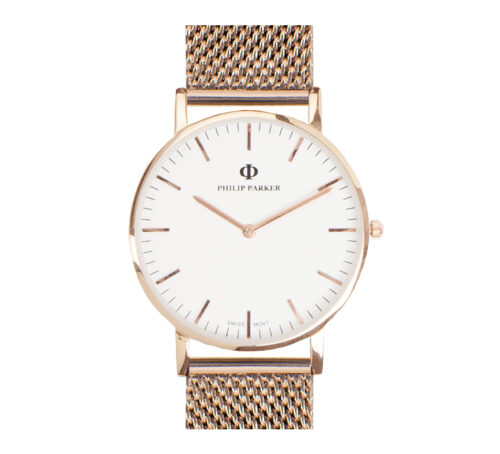 parker watch classicmilan gold white