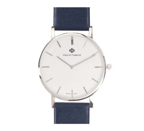 parker watch navyblue silver silver