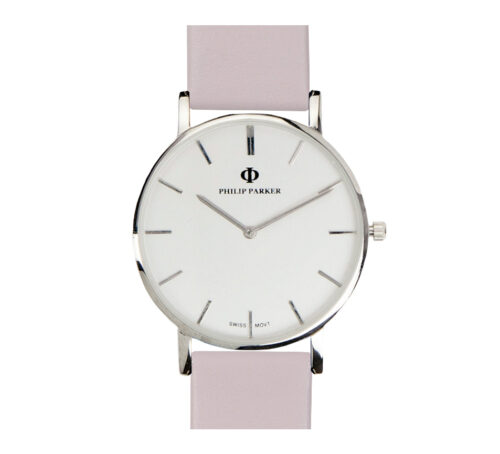 parker watch pink silver silver