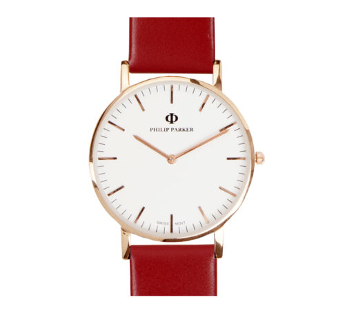parker watch red gold white